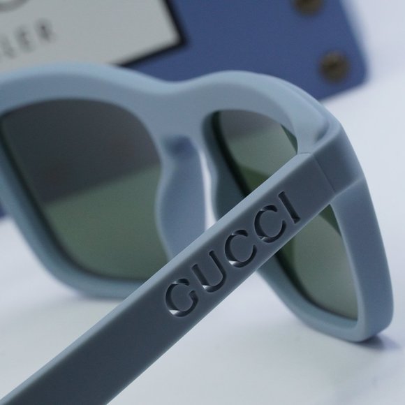 Gucci GG1571S 003 Square Sunglasses - Light Blue/Green - Picture 5 of 10
